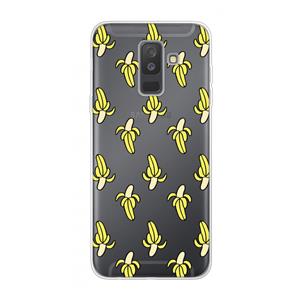 CaseCompany Bananas: Samsung Galaxy A6 Plus (2018) Transparant Hoesje