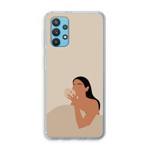 CaseCompany Fresh coffee: Samsung Galaxy A32 4G Transparant Hoesje