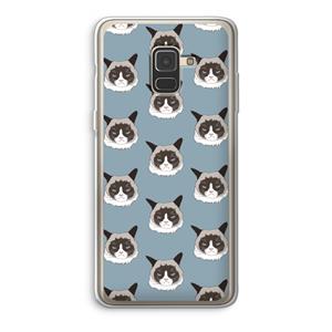 CaseCompany It's a Purrr Case: Samsung Galaxy A8 (2018) Transparant Hoesje
