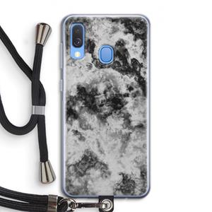 CaseCompany Onweer: Samsung Galaxy A40 Transparant Hoesje met koord