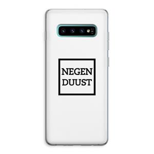 CaseCompany Negenduust vierkant: Samsung Galaxy S10 Plus Transparant Hoesje