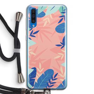 CaseCompany Tropisch: Samsung Galaxy A50 Transparant Hoesje met koord