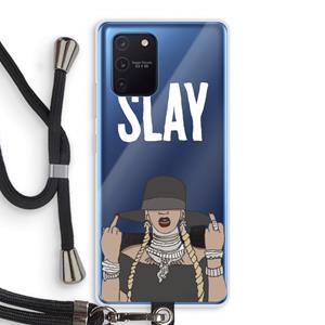 CaseCompany Slay All Day: Samsung Galaxy Note 10 Lite Transparant Hoesje met koord