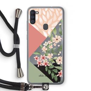 CaseCompany Sweet heaven geometrics: Samsung Galaxy A11 Transparant Hoesje met koord
