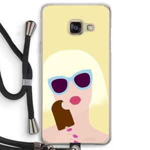 CaseCompany Ice cream: Samsung Galaxy A3 (2016) Transparant Hoesje met koord