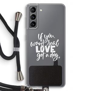 CaseCompany Partner in crime: Samsung Galaxy S21 Transparant Hoesje met koord
