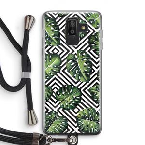 CaseCompany Geometrische jungle: Samsung Galaxy J8 (2018) Transparant Hoesje met koord