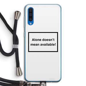 CaseCompany Alone: Samsung Galaxy A50 Transparant Hoesje met koord