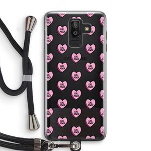 CaseCompany GIRL POWER: Samsung Galaxy J8 (2018) Transparant Hoesje met koord