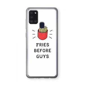 CaseCompany Fries before guys: Samsung Galaxy A21s Transparant Hoesje