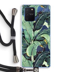 CaseCompany Bananenbladeren: Samsung Galaxy Note 10 Lite Transparant Hoesje met koord