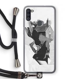 CaseCompany House: Samsung Galaxy A11 Transparant Hoesje met koord