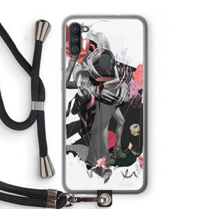 CaseCompany Dissimulation du réel: Samsung Galaxy A11 Transparant Hoesje met koord
