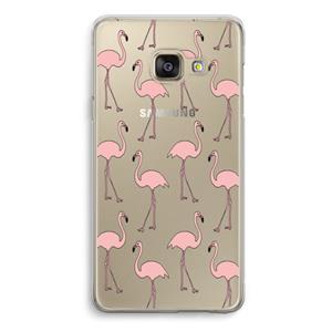 CaseCompany Anything Flamingoes: Samsung A3 (2017) Transparant Hoesje