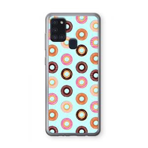 CaseCompany Donuts: Samsung Galaxy A21s Transparant Hoesje