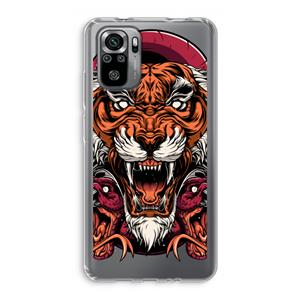 CaseCompany Tiger and Rattlesnakes: Xiaomi Redmi Note 10S Transparant Hoesje