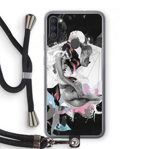 CaseCompany Camouflage de sommeil: Samsung Galaxy A11 Transparant Hoesje met koord