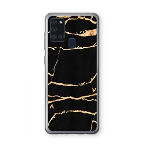 CaseCompany Gouden marmer: Samsung Galaxy A21s Transparant Hoesje