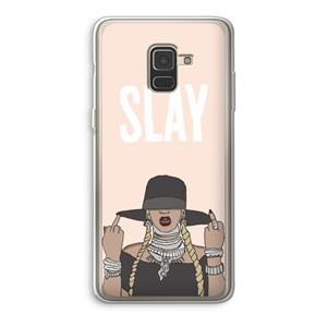 CaseCompany Slay All Day: Samsung Galaxy A8 (2018) Transparant Hoesje