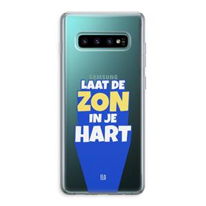 CaseCompany Laat de zon in je hart: Samsung Galaxy S10 Plus Transparant Hoesje