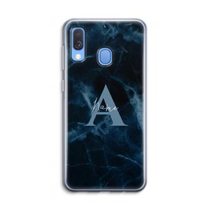 CaseCompany Midnight Marble: Samsung Galaxy A40 Transparant Hoesje
