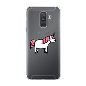 CaseCompany Eenhoorn: Samsung Galaxy A6 Plus (2018) Transparant Hoesje