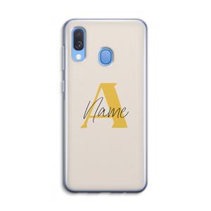 CaseCompany Amber Script: Samsung Galaxy A40 Transparant Hoesje