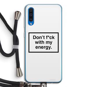 CaseCompany My energy: Samsung Galaxy A50 Transparant Hoesje met koord