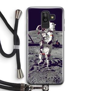 CaseCompany Spaceman: Samsung Galaxy J8 (2018) Transparant Hoesje met koord