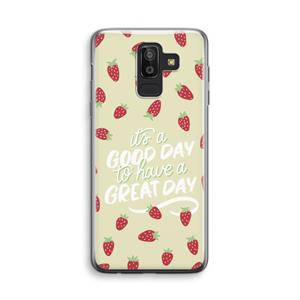 CaseCompany Don't forget to have a great day: Samsung Galaxy J8 (2018) Transparant Hoesje