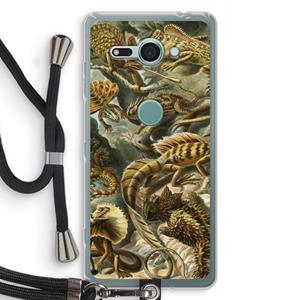 CaseCompany Haeckel Lacertilia: Sony Xperia XZ2 Compact Transparant Hoesje met koord