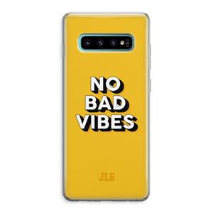 CaseCompany No Bad Vibes: Samsung Galaxy S10 Plus Transparant Hoesje