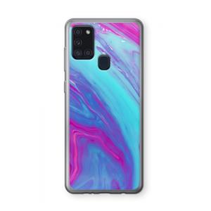 CaseCompany Zweverige regenboog: Samsung Galaxy A21s Transparant Hoesje