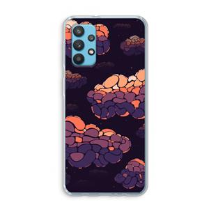 CaseCompany Patroon Wolken: Samsung Galaxy A32 4G Transparant Hoesje