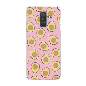 CaseCompany Dancing avocados: Samsung Galaxy A6 Plus (2018) Transparant Hoesje