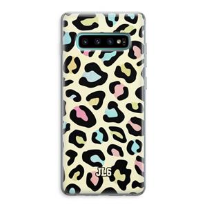 CaseCompany Leopard pattern: Samsung Galaxy S10 Plus Transparant Hoesje