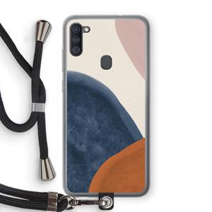 CaseCompany Geo #1: Samsung Galaxy A11 Transparant Hoesje met koord
