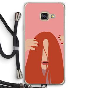 CaseCompany Woke up like this: Samsung Galaxy A3 (2016) Transparant Hoesje met koord