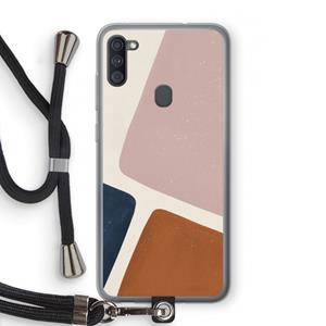 CaseCompany Geo #2: Samsung Galaxy A11 Transparant Hoesje met koord