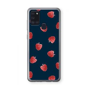 CaseCompany Framboosjes: Samsung Galaxy A21s Transparant Hoesje