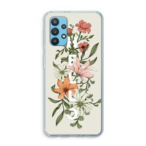 CaseCompany Hello bloemen: Samsung Galaxy A32 4G Transparant Hoesje