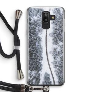 CaseCompany Snøfall: Samsung Galaxy J8 (2018) Transparant Hoesje met koord