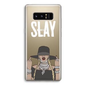 CaseCompany Slay All Day: Samsung Galaxy Note 8 Transparant Hoesje