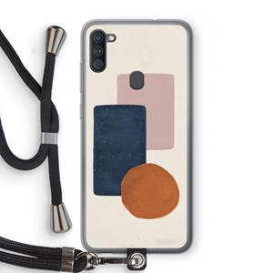 CaseCompany Geo #3: Samsung Galaxy A11 Transparant Hoesje met koord