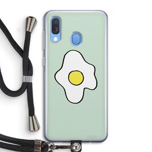 CaseCompany Spiegelei: Samsung Galaxy A40 Transparant Hoesje met koord