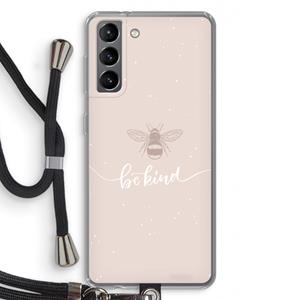 CaseCompany Be(e) kind: Samsung Galaxy S21 Transparant Hoesje met koord