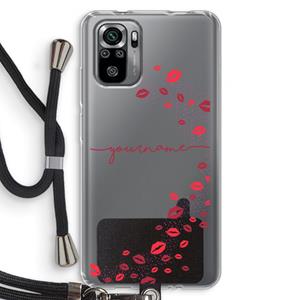 CaseCompany Kusjes: Xiaomi Redmi Note 10S Transparant Hoesje met koord
