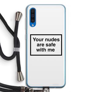 CaseCompany Safe with me: Samsung Galaxy A50 Transparant Hoesje met koord