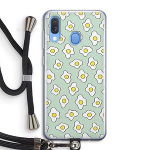 CaseCompany Spiegeleitjes: Samsung Galaxy A40 Transparant Hoesje met koord