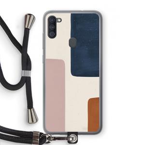 CaseCompany Geo #5: Samsung Galaxy A11 Transparant Hoesje met koord